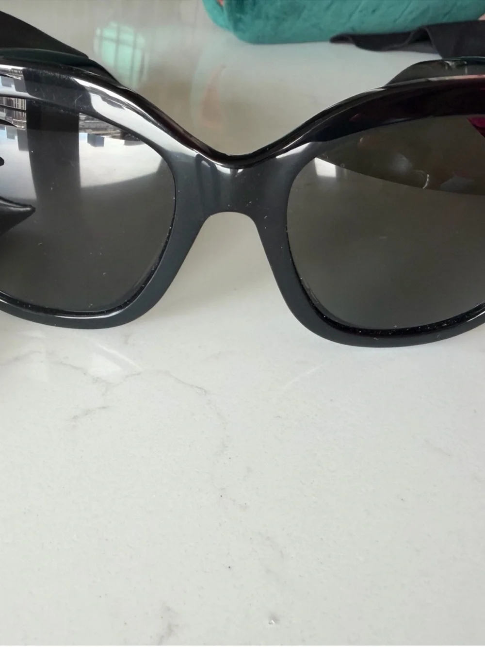 Saint Laurent Black Sunglasses with Gold YSL Monogram